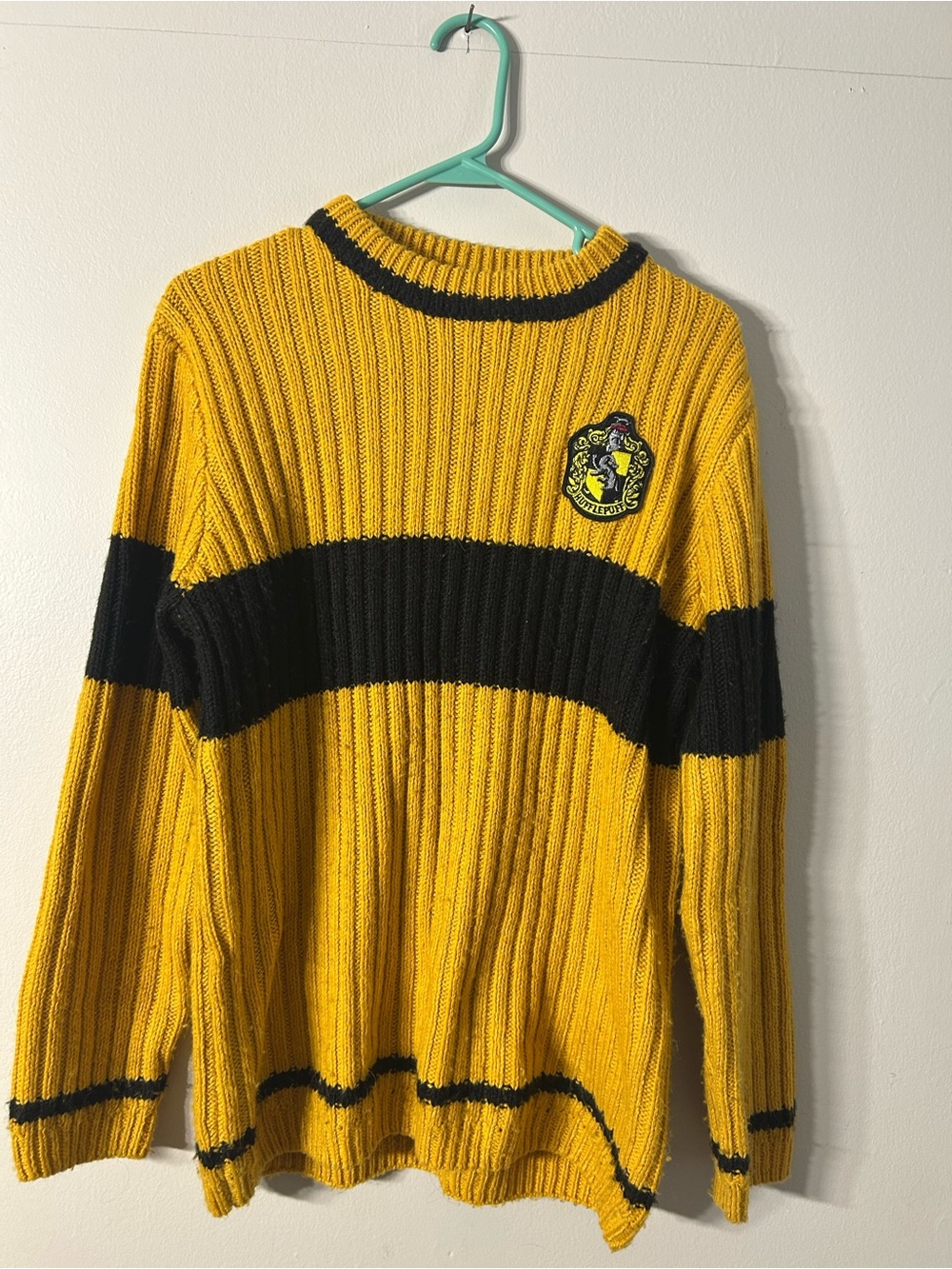 Hufflepuff Yellow and Black Striped Knit Quidditch Sweater